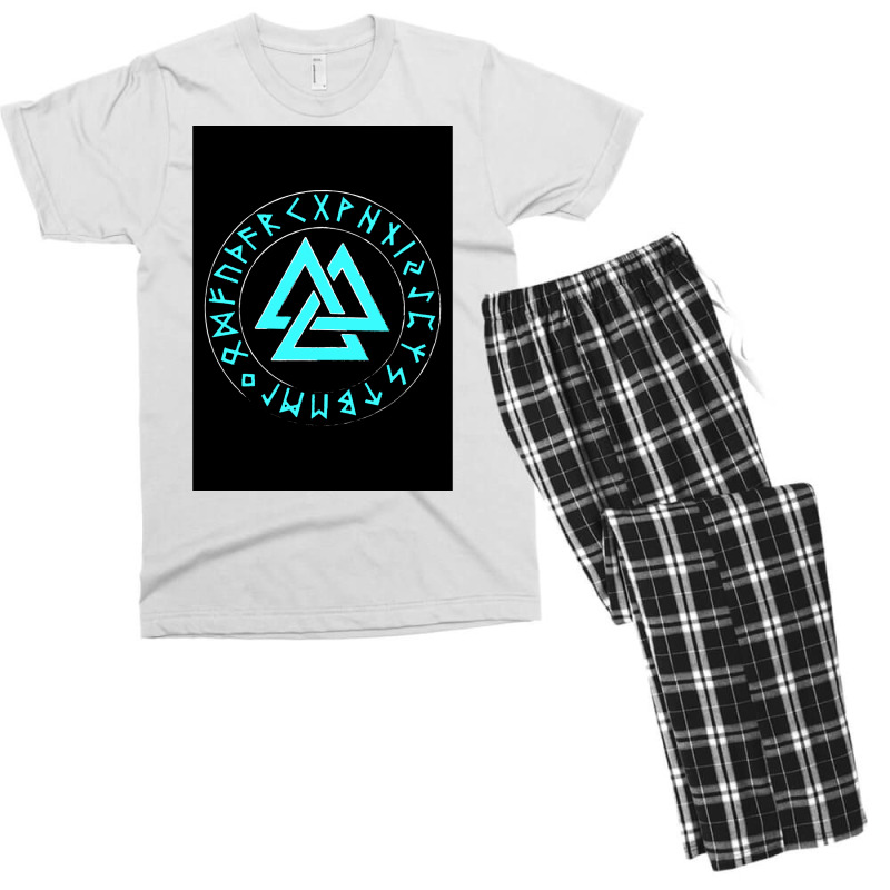 Viking Valknut Runes  Retro Stars Men's T-shirt Pajama Set | Artistshot