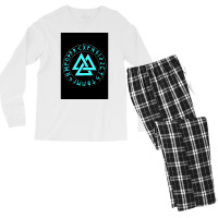 Viking Valknut Runes  Retro Stars Men's Long Sleeve Pajama Set | Artistshot