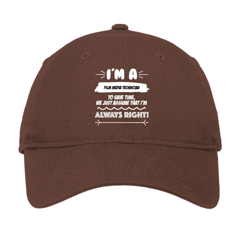 Film Media Technician Job Gift For Every Film Media Technician Funny S Adjustable Cap by sijtzeankorg | Artistshot