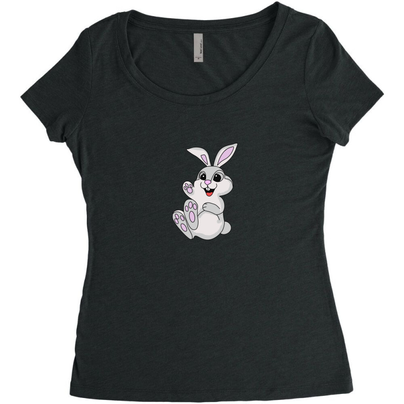 Eating Rabbit Cartoon Animals Causes Pandemics Centaurworld T-shirts C Women's Triblend Scoop T-shirt | Artistshot