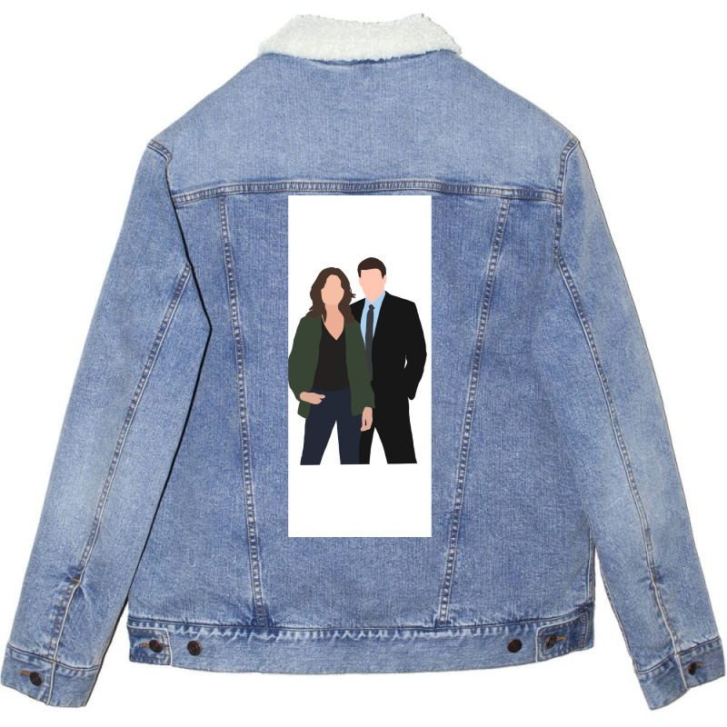 Minimalist Bones Booth And Brennan 2 Poster Love Unisex Sherpa-Lined Denim Jacket by ferrarperishc | Artistshot