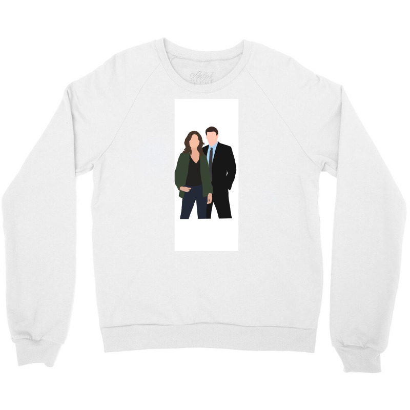 Minimalist Bones Booth And Brennan 2 Poster Love Crewneck Sweatshirt by ferrarperishc | Artistshot