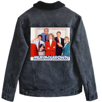 Murphy Brown 90s Tv Show Poster Tumblr Unisex Sherpa-lined Denim Jacket | Artistshot