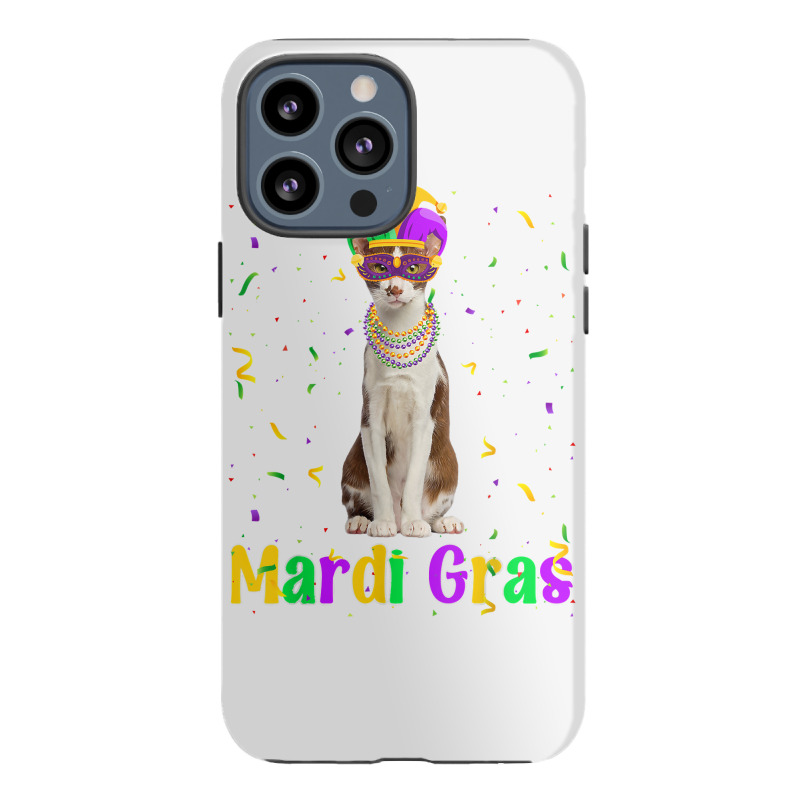 Funny Oriental Cat Mardi Gras Meowdi Gras Kitten Mask T Shirt Iphone 13 Pro Max Case | Artistshot