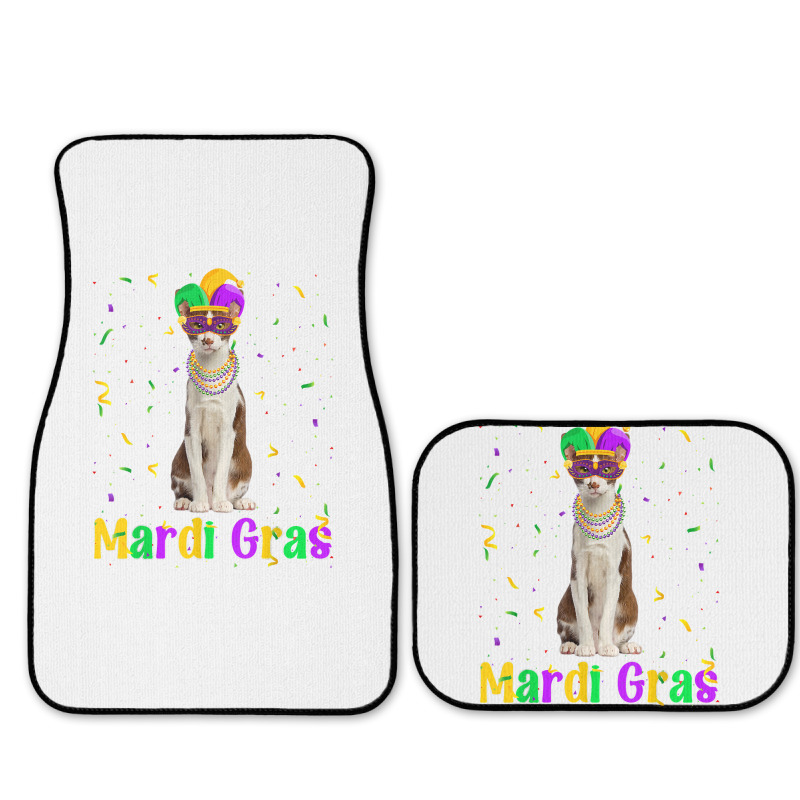 Funny Oriental Cat Mardi Gras Meowdi Gras Kitten Mask T Shirt Full Set Car Mats | Artistshot