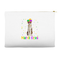 Funny Oriental Cat Mardi Gras Meowdi Gras Kitten Mask T Shirt Accessory Pouches | Artistshot