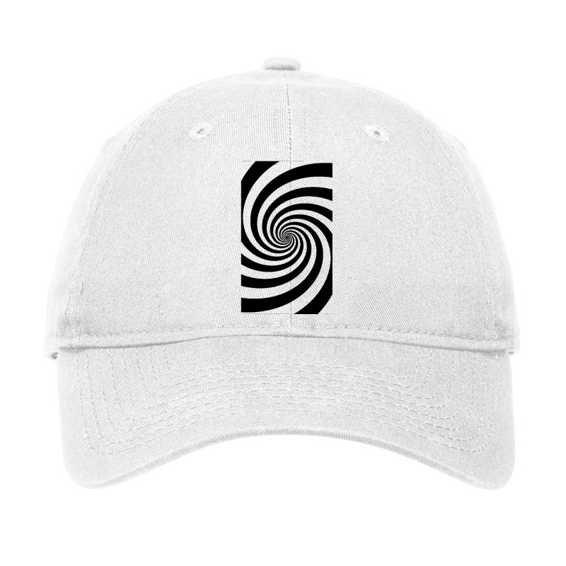 Black  White Hypnosis Swirl 1 Adjustable Cap by RoselleLaroque | Artistshot