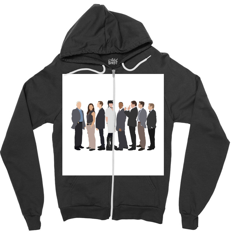 Ncis Cast Drawing Poster Music Zipper Hoodie by ferrarperishc | Artistshot