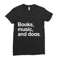 Limited Edition Books Music And Dogs (2) Ladies Fitted T-shirt | Artistshot