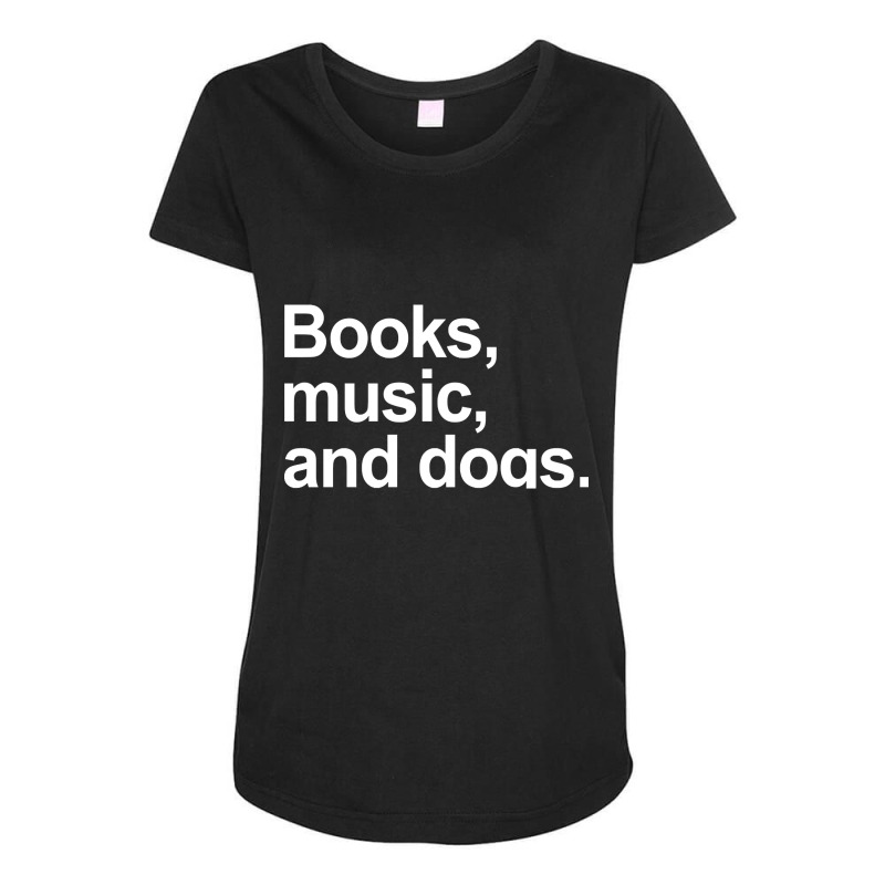 Limited Edition Books Music And Dogs (2) Maternity Scoop Neck T-shirt by Inmamlil638 | Artistshot