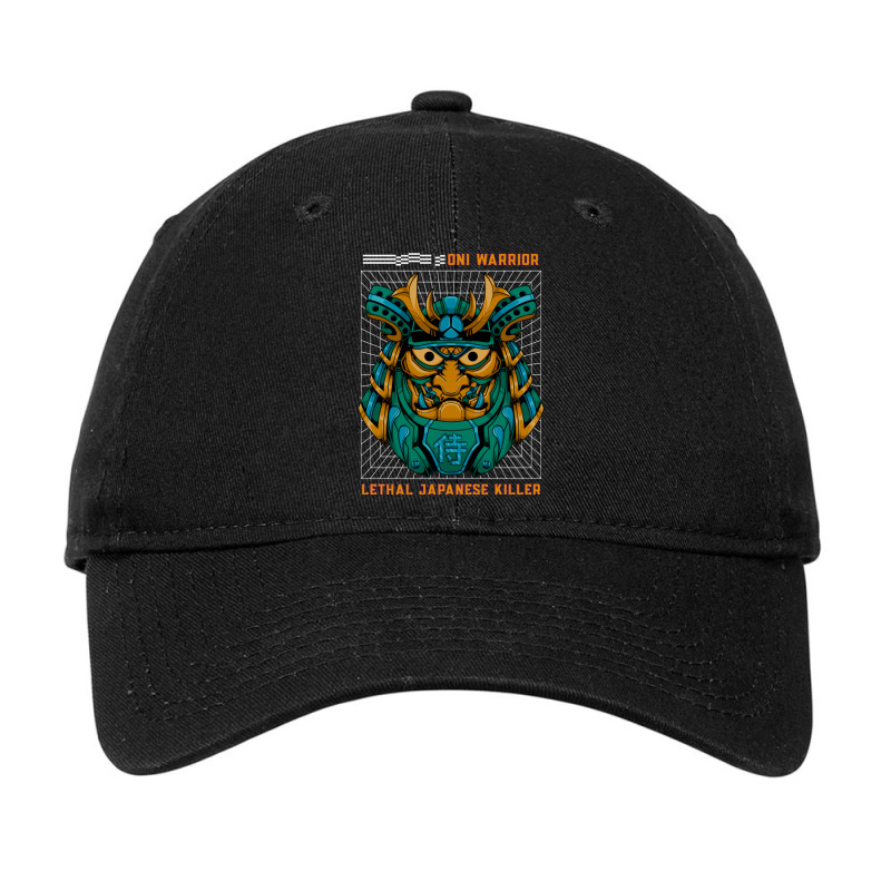 Retro Cyberpunk Samurai Warrior 1 Adjustable Cap by apolitery | Artistshot