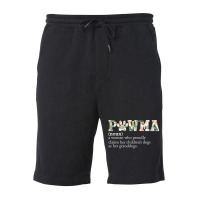 Pawma Noun A Woman Who Proudly Claims Her Children's Dogs As Her Grand Fleece Short | Artistshot