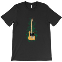 Butterscotch Tstyle Electric Guitar Flowering Vines T-shirt | Artistshot