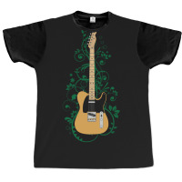 Butterscotch Tstyle Electric Guitar Flowering Vines Graphic T-shirt | Artistshot