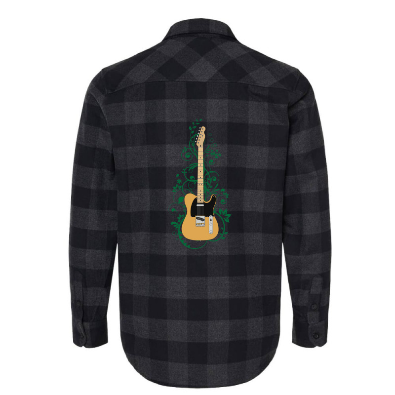 Butterscotch Tstyle Electric Guitar Flowering Vines Flannel Shirt | Artistshot