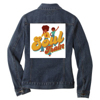 Soul Train 70s Style For Black Music Lovers Poster Travel Ladies Denim Jacket | Artistshot