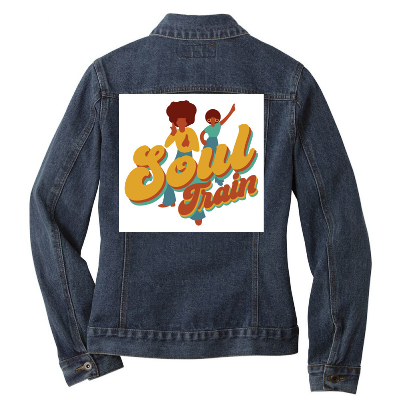 Soul Train 70s Style For Black Music Lovers Poster Travel Ladies Denim Jacket by bantaymoltonr | Artistshot