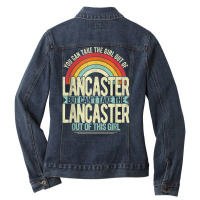 Girl Out Of Lancaster California Hometown Home Lancaster T Shirt Ladies Denim Jacket | Artistshot