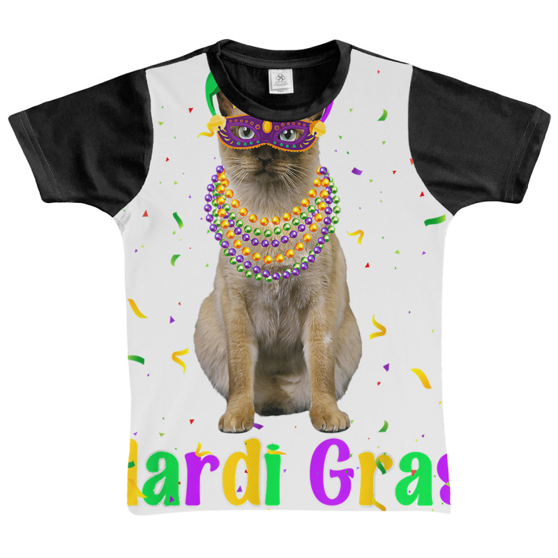 Funny Tonkinese Cat Mardi Gras Meowdi Gras Kitten Mask T Shirt Graphic Youth T-shirt | Artistshot