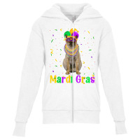 Funny Tonkinese Cat Mardi Gras Meowdi Gras Kitten Mask T Shirt Youth Zipper Hoodie | Artistshot