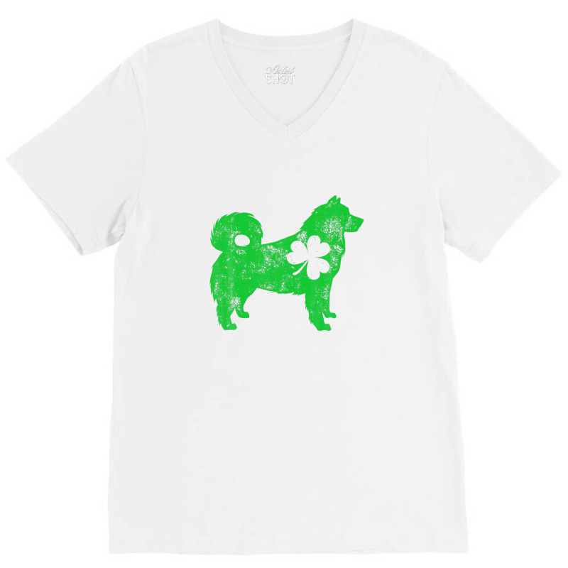 Alaskan Malamute St Patricks Day Boys Girls Shamrock Dog V-neck Tee | Artistshot