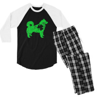 Alaskan Malamute St Patricks Day Boys Girls Shamrock Dog Men's 3/4 Sleeve Pajama Set | Artistshot