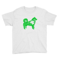 Alaskan Malamute St Patricks Day Boys Girls Shamrock Dog Youth Tee | Artistshot