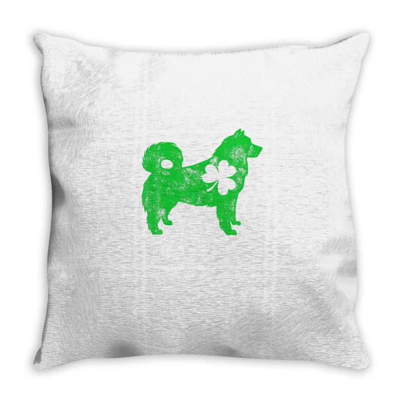 Alaskan Malamute St Patricks Day Boys Girls Shamrock Dog Throw Pillow | Artistshot