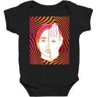 Girl With Eye On Hand Psychedelic Hypnotic Background T Shirt Baby Bodysuit | Artistshot