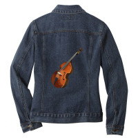 Contrabass Double Bass Music S Ladies Denim Jacket | Artistshot