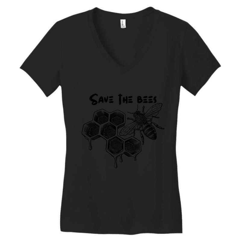 Hot Trend Save The Bees-iigyz Women's V-Neck T-Shirt by greggjvandervor | Artistshot