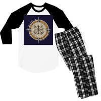 Vikingvegvisir Vegvsir Vikings Gift Idea  Nostalgia Music Men's 3/4 Sleeve Pajama Set | Artistshot