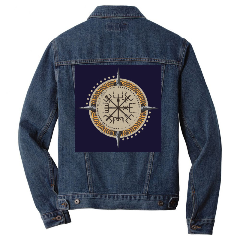 Vikingvegvisir Vegvsir Vikings Gift Idea  Nostalgia Music Men Denim Jacket by duenocolopu | Artistshot