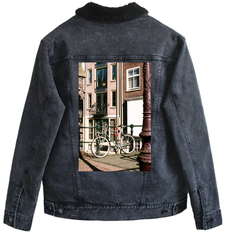 Amsterdam, The Netherlands Active Aesthetic Cool Unisex Sherpa-Lined Denim Jacket by soyefkettieu | Artistshot