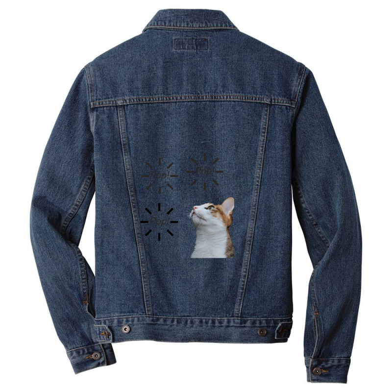 Pop Pop Pop Cat 4 Men Denim Jacket | Artistshot