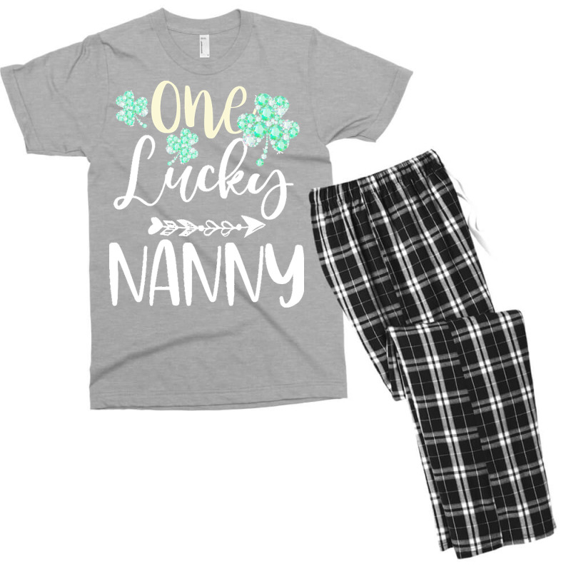 One Lucky Nanny Shamrock T  Shirt One Lucky Nanny Diamond Shamrock Pat Men's T-shirt Pajama Set | Artistshot