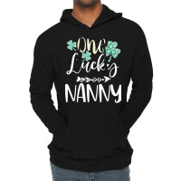 One Lucky Nanny Shamrock T  Shirt One Lucky Nanny Diamond Shamrock Pat Lightweight Hoodie | Artistshot