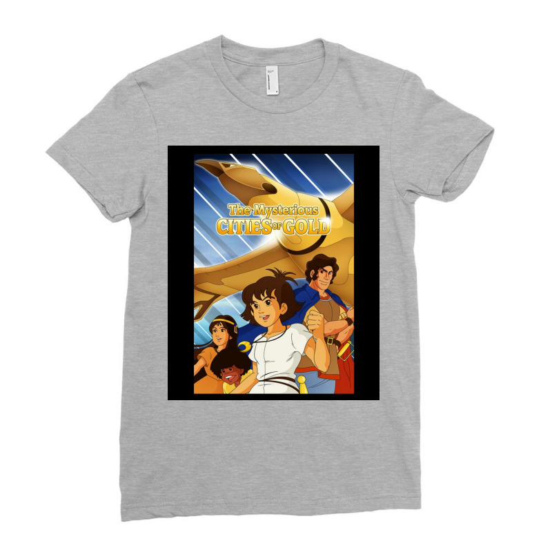 The Mysterious Cities Of Gold Retro Kids Tv Toon Show Poster Ladies Fitted T-Shirt by gabyorn2 | Artistshot