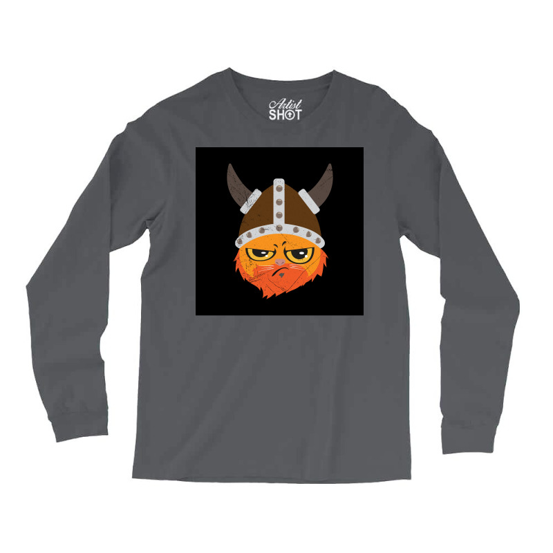 Viking Cat Cat Viking Helmet Emotion Gift  Retro Hipster Long Sleeve Shirts | Artistshot