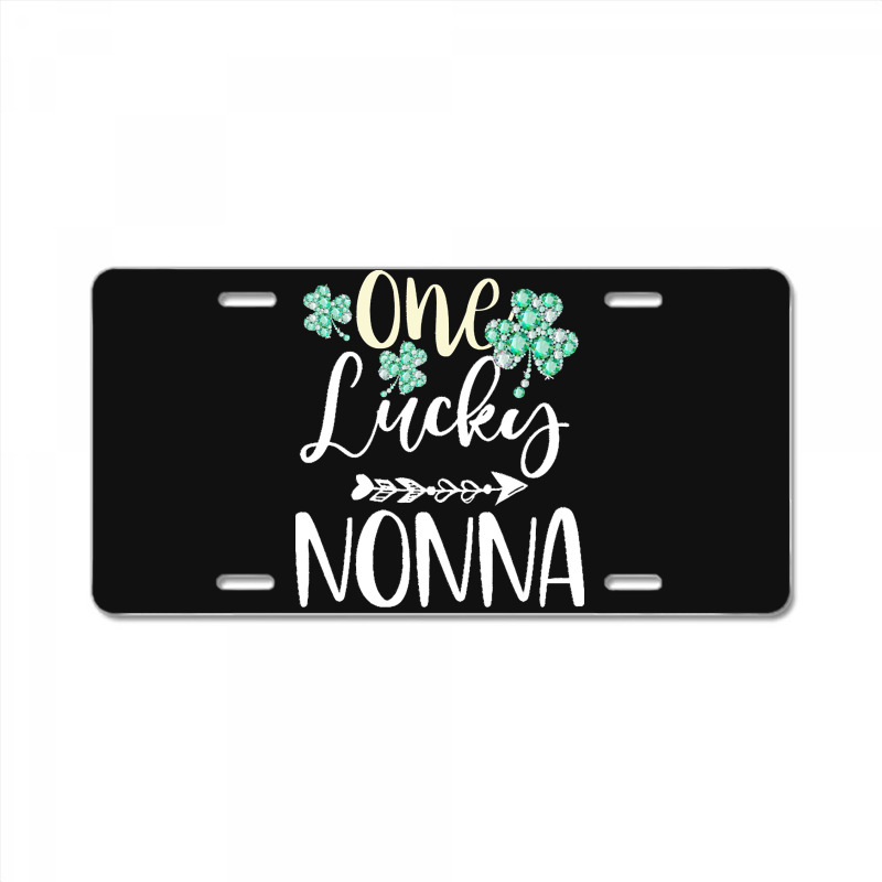 One Lucky Nonna Shamrock T  Shirt One Lucky Nonna Diamond Shamrock Pat License Plate | Artistshot