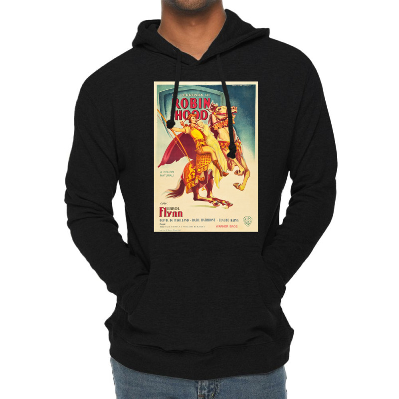 The Adventures Of Robin Hood 1938 Michael Curtiz Vintage Italian Movie Lightweight Hoodie by azapogosw | Artistshot