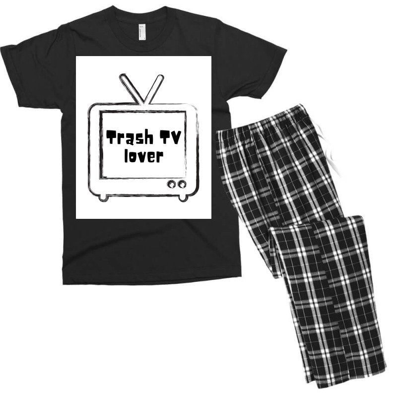 Trash Tv Lover Poster Cool Men's T-shirt Pajama Set by ferrarperishc | Artistshot