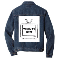 Trash Tv Lover Poster Cool Men Denim Jacket | Artistshot