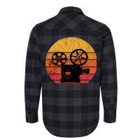 Filmmaker Camera Retro Vintage Sunset Lover Film Producer Classic  Cut Flannel Shirt | Artistshot