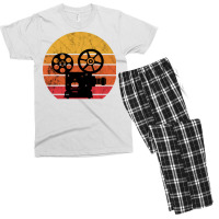 Filmmaker Camera Retro Vintage Sunset Lover Film Producer Classic  Cut Men's T-shirt Pajama Set | Artistshot