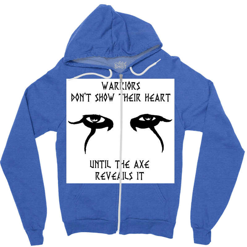 Vikings F Warriors Donx27t Show Their Hearts Poster Zipper Hoodie | Artistshot