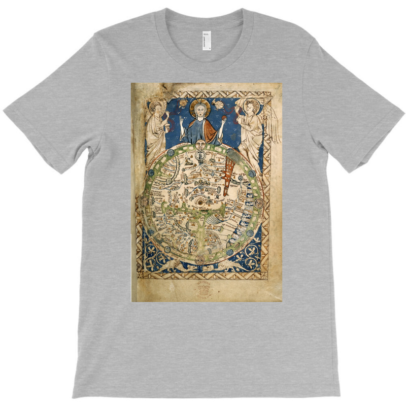 Psalter World Map 13th Century  Love Hippie Red T-shirt | Artistshot