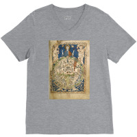 Psalter World Map 13th Century  Love Hippie Red V-neck Tee | Artistshot