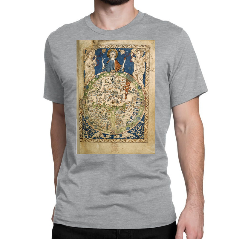 Psalter World Map 13th Century  Love Hippie Red Classic T-shirt | Artistshot