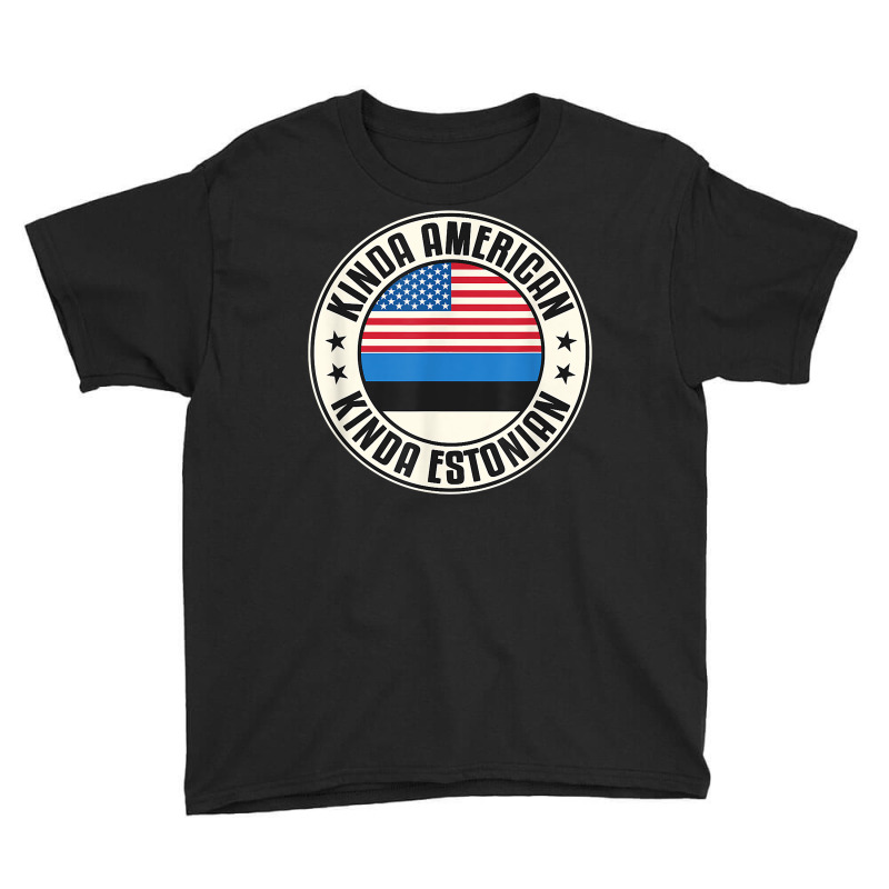 Dual Citizenship American Estonian Estonia Usa Flag Eesti T Shirt Youth Tee | Artistshot